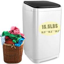 Load image into Gallery viewer, Portable Washing Machine Nictemaw 54722 Style 1.7 Cu.ft Portable Washer 15.5 Lbs Capacity Full-Automatic Compact Laundry Washer with Drain Pump, 10 Programs/8 Water Levels/LED Display/Faucet Adapter Ideal for Home, Apartments, Dorms, RV
