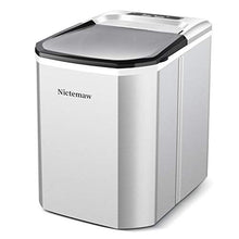 Load image into Gallery viewer, Nictemaw Ice Maker Machine Countertop Portable Automatic Ice Cube Makers Perfect for Home|Office|Kitchen|Bar|Parties(Silver)
