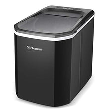 Load image into Gallery viewer, Nictemaw Ice Maker Machine Countertop Portable Automatic Ice Cube Makers Perfect for Home|Office|Kitchen|Bar|Parties(Black)
