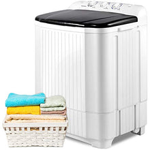 Load image into Gallery viewer, Nictemaw Portable Washing Machine, Compact Twin Tub Washing Machine 21.2lbs Capacity, Washer(13.2lbs)&amp;Spiner(8lbs) for Bathroom, Apartments, Dorms, RVs(Black)
