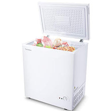 Load image into Gallery viewer, Nictemaw 5.3 cu.ft Chest Freezer Deep Compact Freezer with Removable Basket, Freestanding Small Freezer Chest for for Garage/Kitchen/Home/Dorms/Apartment/Office
