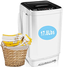 Load image into Gallery viewer, Portable Washer Nictemaw 17.8Lbs Capacity Full-Automatic Washer Machine 1.9 Cu.ft 2 in 1 Compact Laundry Washer with Drain Pump/10 Programs 8 Water Level Selections/LED Display Washer and Dryer Combo for Home,Apartment, Camping
