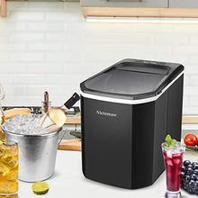 Load image into Gallery viewer, Nictemaw Ice Maker Machine Countertop Portable Automatic Ice Cube Makers Perfect for Home|Office|Kitchen|Bar|Parties(Black)
