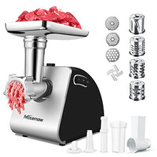 Load image into Gallery viewer, Nictemaw Meat Grinder&amp;Electric Slicer Combos, 9-IN-1 Electric Meat Grinder with Sausage Stuffer, Salad Maker/Shredder with 4 Stainless Steel Slicer Blades, Multifunctional Food Grinder, 2000W
