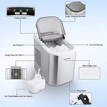 Load image into Gallery viewer, Nictemaw Ice Maker Machine Countertop Portable Automatic Ice Cube Makers Perfect for Home|Office|Kitchen|Bar|Parties(Silver)
