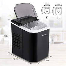 Load image into Gallery viewer, Nictemaw Ice Maker Machine Countertop Portable Automatic Ice Cube Makers Perfect for Home|Office|Kitchen|Bar|Parties(Black)
