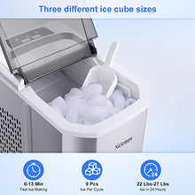 Load image into Gallery viewer, Nictemaw Ice Maker Machine Countertop Portable Automatic Ice Cube Makers Perfect for Home|Office|Kitchen|Bar|Parties(Silver)
