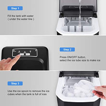 Load image into Gallery viewer, Nictemaw Ice Maker Machine Countertop Portable Automatic Ice Cube Makers Perfect for Home|Office|Kitchen|Bar|Parties(Black)
