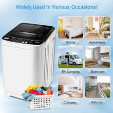 Load image into Gallery viewer, Portable Washer Nictemaw 17.8Lbs Capacity Full-Automatic Washer Machine 1.9 Cu.ft 2 in 1 Compact Laundry Washer with Drain Pump/10 Programs 8 Water Level Selections/LED Display/Faucet Adapter for Home, Apartments
