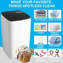 Load image into Gallery viewer, Portable Washing Machine Nictemaw 54722 Style 1.7 Cu.ft Portable Washer 15.5 Lbs Capacity Full-Automatic Compact Laundry Washer with Drain Pump, 10 Programs/8 Water Levels/LED Display/Faucet Adapter Ideal for Home, Apartments, Dorms, RV
