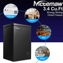 Load image into Gallery viewer, Nictemaw 3.5 Cubic Feet Chest Freezer Perfect for Homes, Garages, Basements, RVs, Black
