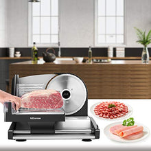 Load image into Gallery viewer, Nictemaw Meat Slicer, 200W Electric Deli Food Slicer, Adjustable Thickness Food Slicer with Stainless Steel Blade, for Home Use, Easy To Clean, Black
