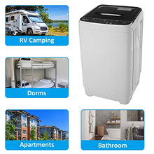 Load image into Gallery viewer, Full-Automatic Portable Washing Machine, 15.6lbs Compact 2 in 1 Laundry Washer Machine with 10 programs &amp; 8 Water Level Selections for Dorm, Apartments, RVs, Camping
