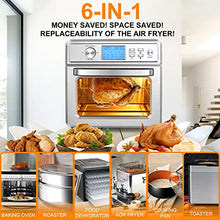 Load image into Gallery viewer, NICTEMAW Air Fryer, 21QT Air Fryer Oven, 1700W Electric Air Fryer Toaster Oven,16-in-1 Presets for Baking, with LED Display &amp; Temperature/Time Dial,Roaster, Broiler, Rotisserie, Dehydrator,Pizza Oven.
