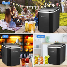 Load image into Gallery viewer, Nictemaw Ice Maker Machine Countertop Portable Automatic Ice Cube Makers Perfect for Home|Office|Kitchen|Bar|Parties(Black)
