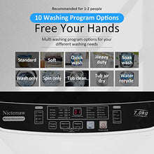 Load image into Gallery viewer, Full-Automatic Portable Washing Machine, 15.6lbs Compact 2 in 1 Laundry Washer Machine with 10 programs &amp; 8 Water Level Selections for Dorm, Apartments, RVs, Camping
