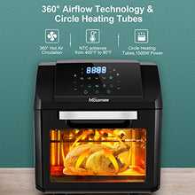 Load image into Gallery viewer, Nictemaw Air Fryer, Electric Hot Air Fryers Oven Oilless Cooker with LCD Digital Screen and Nonstick Frying Pot, 12LCapacity 1500W (Black)
