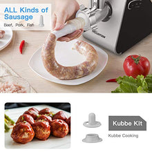 Load image into Gallery viewer, Nictemaw Meat Grinder&amp;Electric Slicer Combos, 9-IN-1 Electric Meat Grinder with Sausage Stuffer, Salad Maker/Shredder with 4 Stainless Steel Slicer Blades, Multifunctional Food Grinder, 2000W
