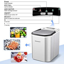 Load image into Gallery viewer, Nictemaw Ice Maker Machine Countertop Portable Automatic Ice Cube Makers Perfect for Home|Office|Kitchen|Bar|Parties(Silver)
