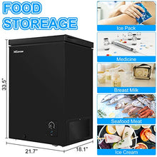 Load image into Gallery viewer, Nictemaw 3.5 Cubic Feet Chest Freezer Perfect for Homes, Garages, Basements, RVs, Black
