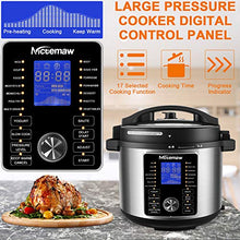 Load image into Gallery viewer, Nictemaw Pressure Cooker and Air Fryer Combos 6Qt, Multi-functional 17-IN-1 Pressure Rice Cooker &amp;12-IN-1 Air Fryer 1500W with Two Detachable Lids, Two LCD Digital Control Panels, Free Recipe Book
